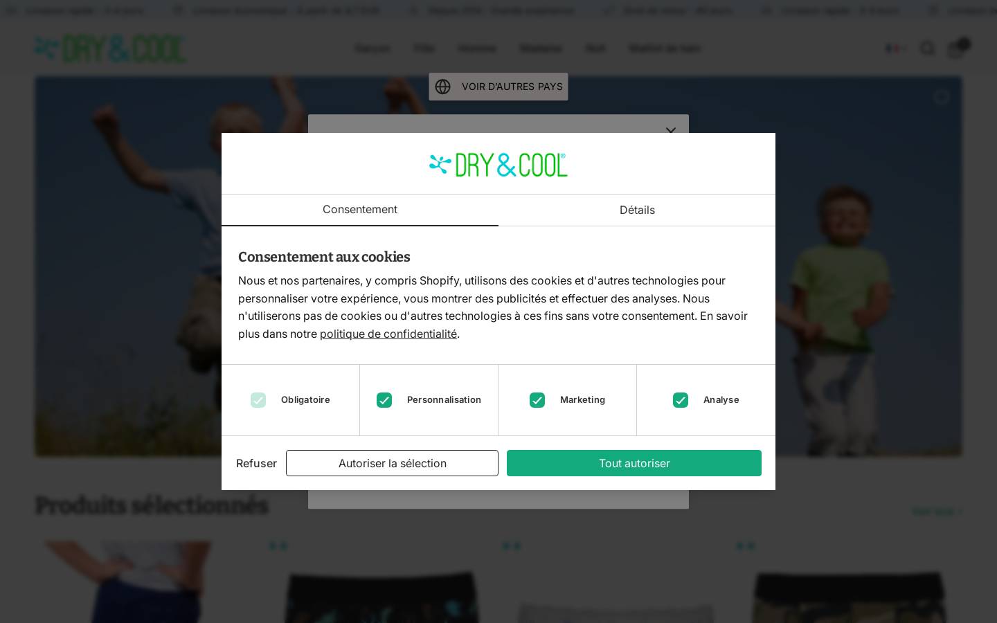 dryandcool.fr homepage screenshot