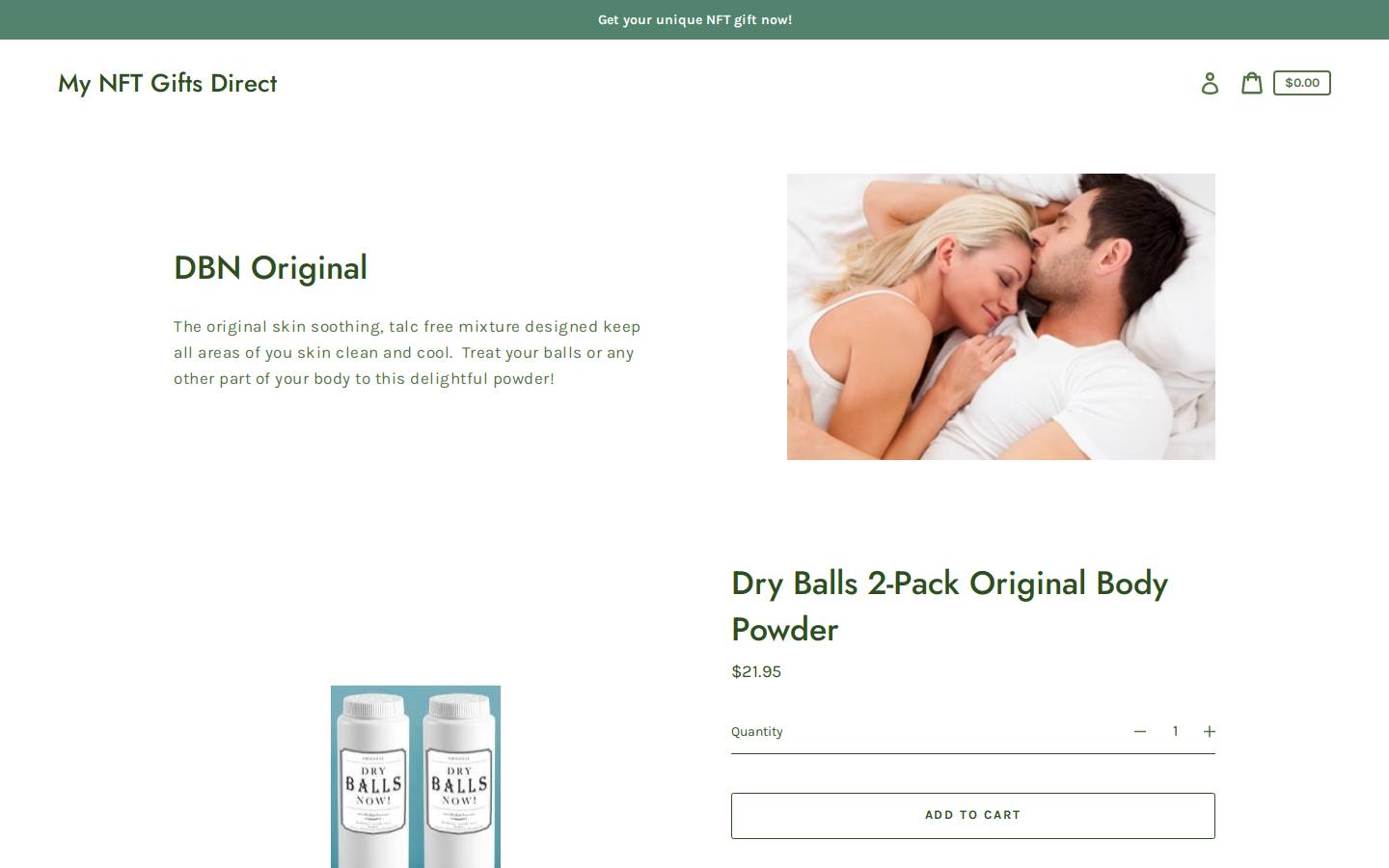 dryballsnow.com homepage screenshot