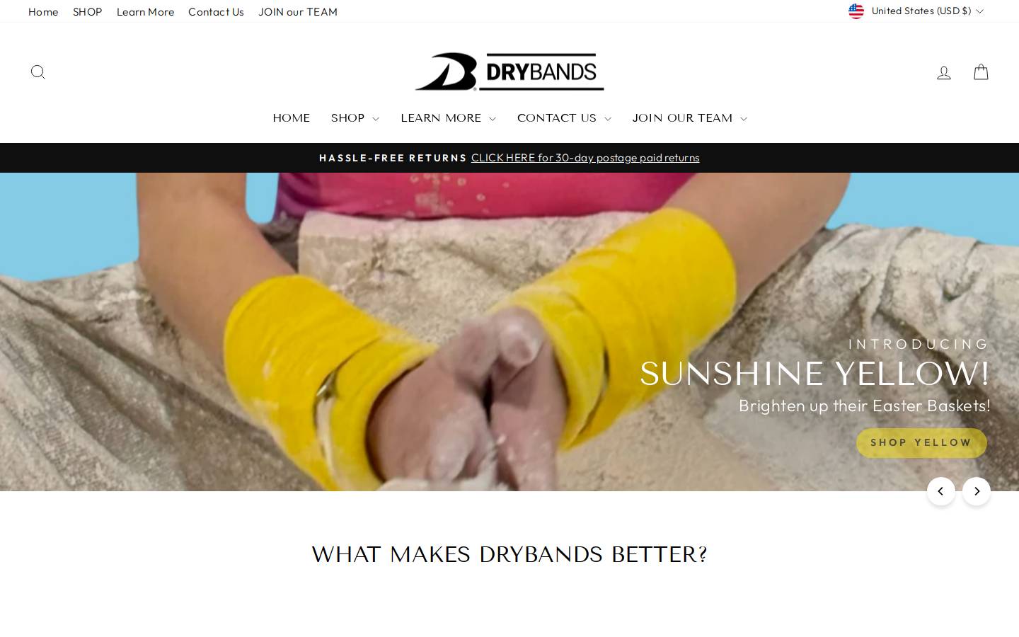 drybands.org homepage screenshot