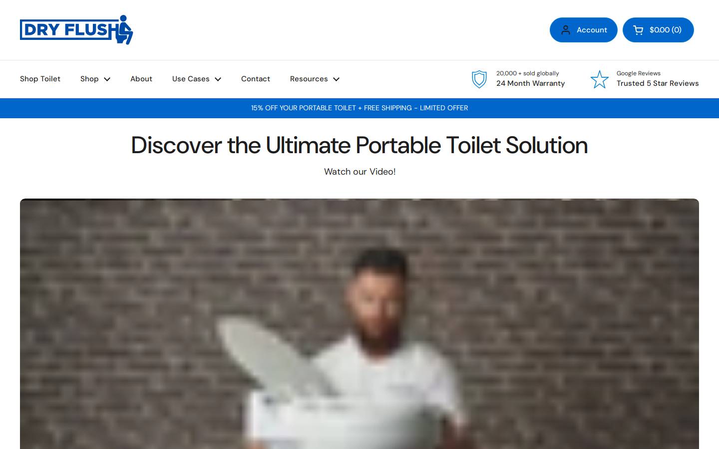 dryflush.com.au homepage screenshot