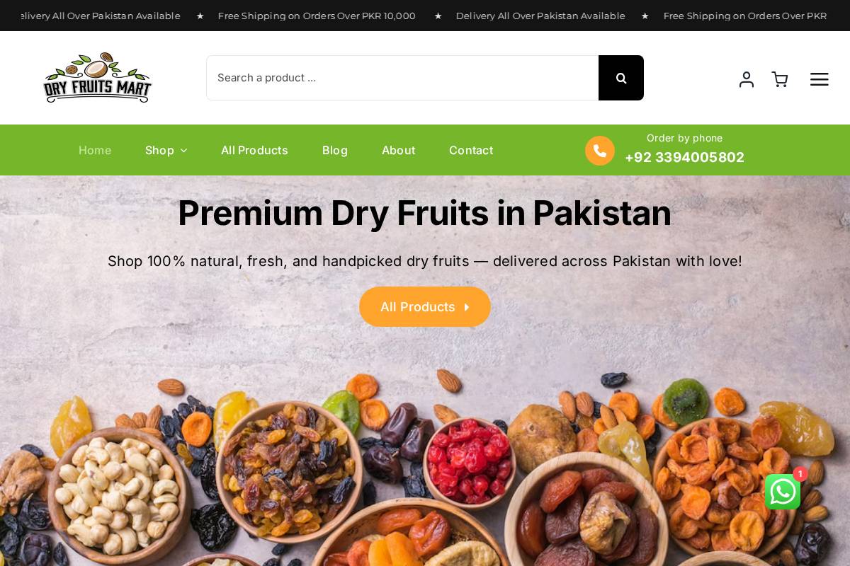 dryfruitsmart.pk homepage screenshot