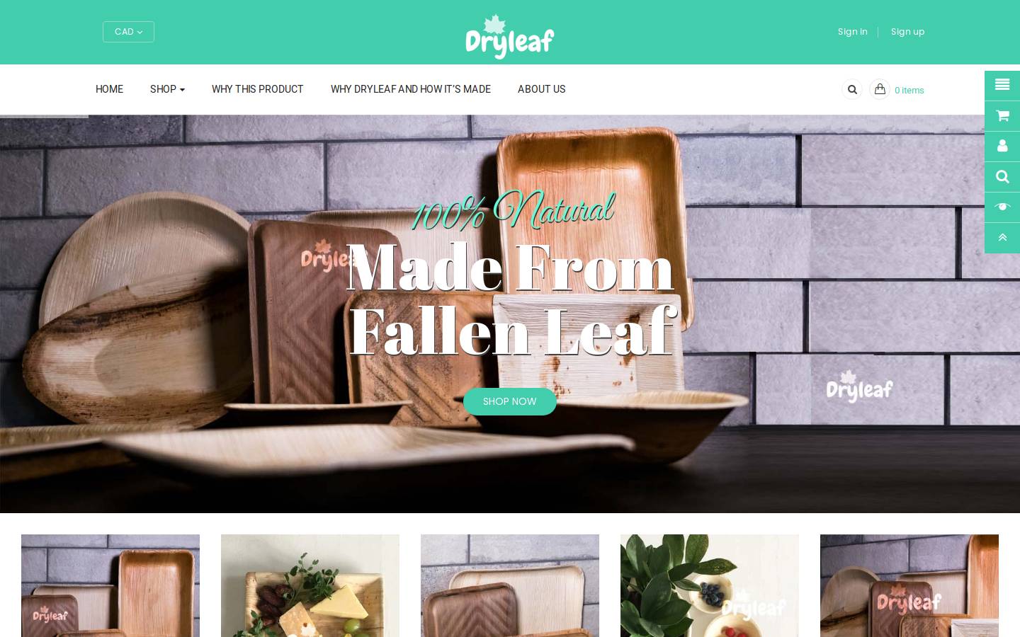 dryleaf.ca homepage screenshot