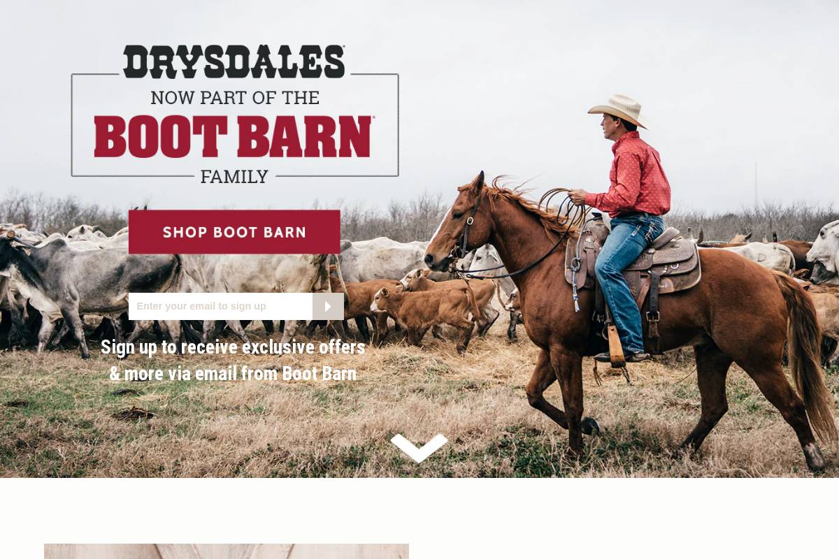 Drysdales homepage screenshot