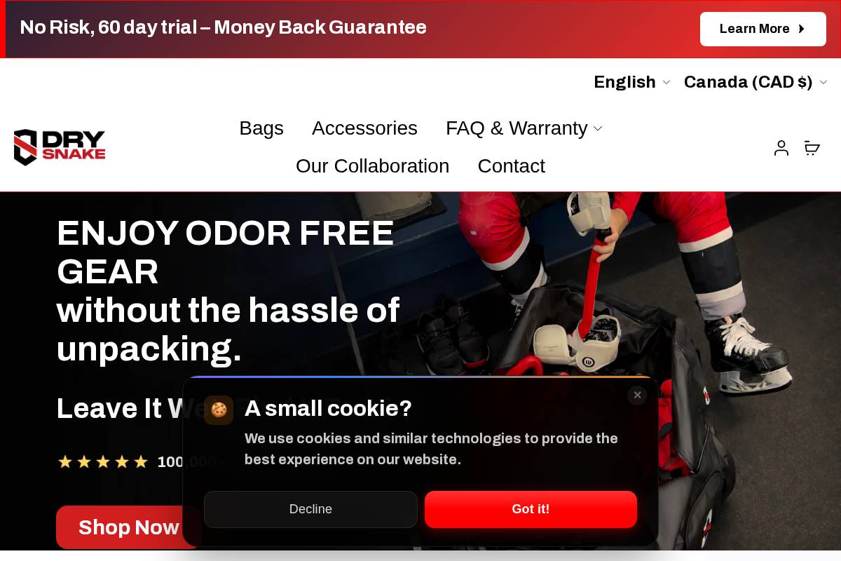 drysnake.com homepage screenshot