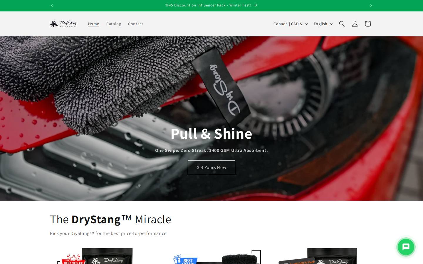 drystang.com homepage screenshot