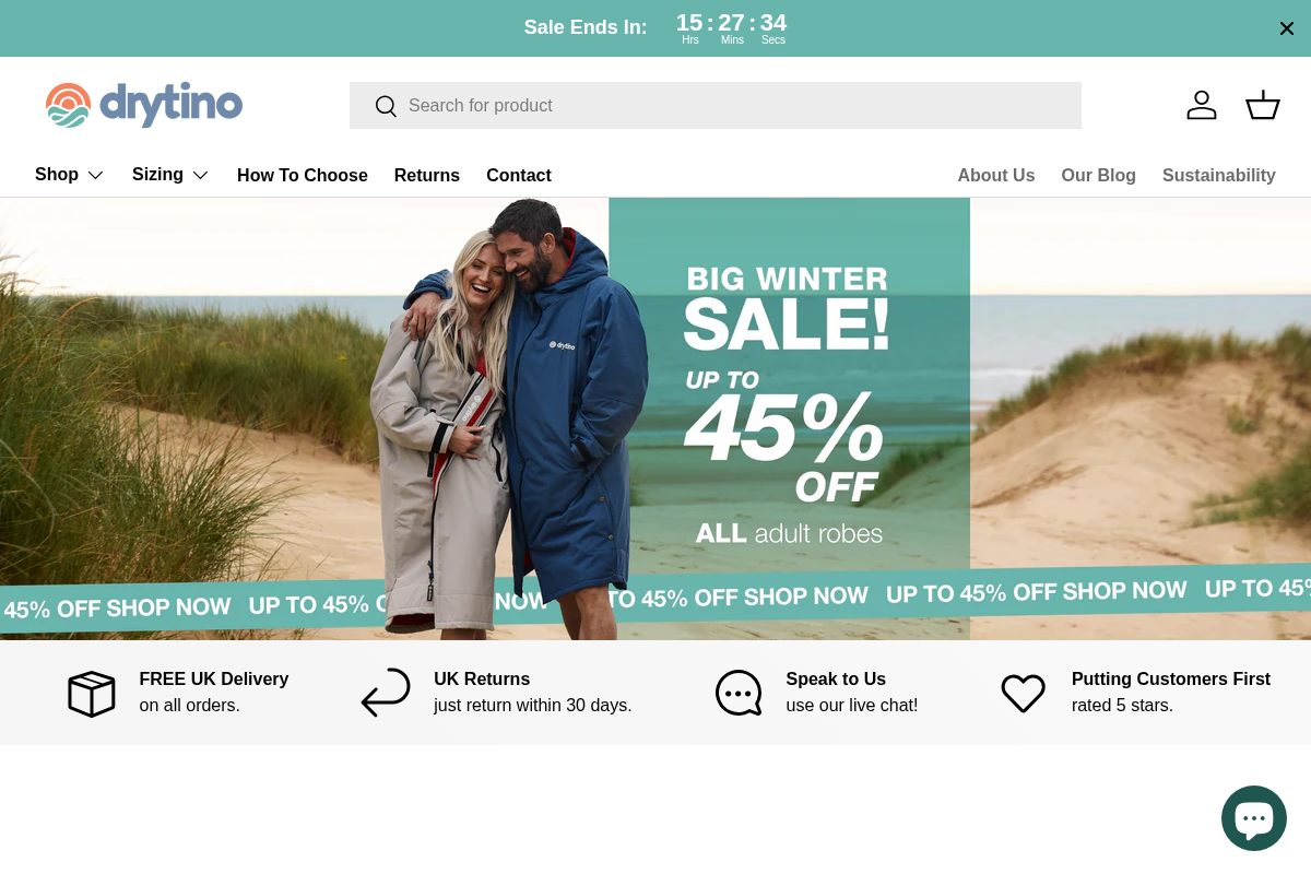 Drytino homepage screenshot