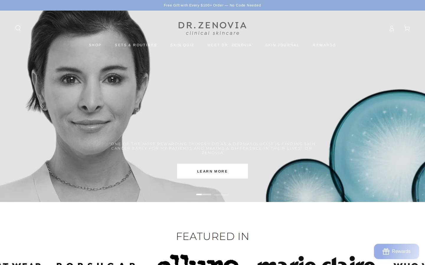 drzenovia.com homepage screenshot