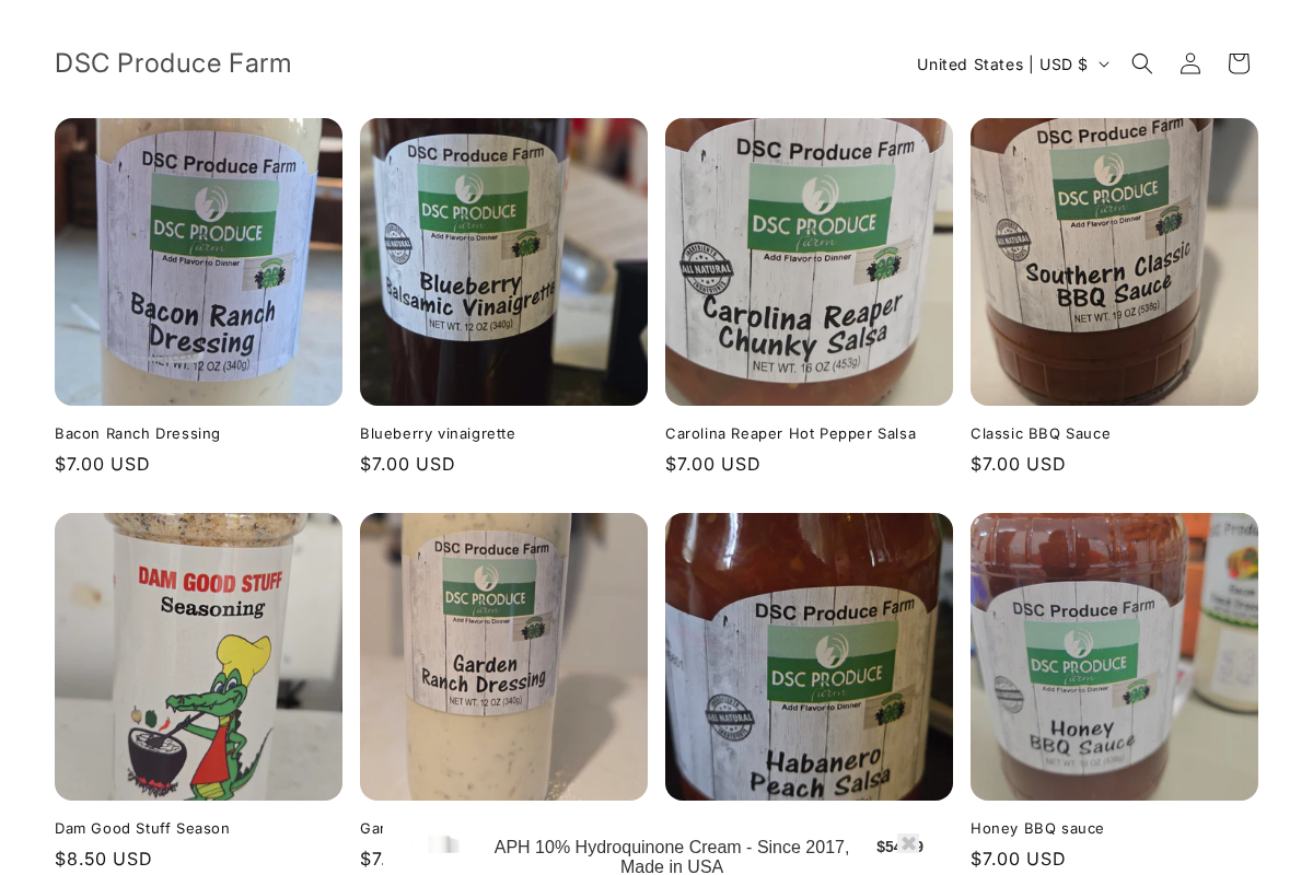 DSC Produce Farm homepage screenshot