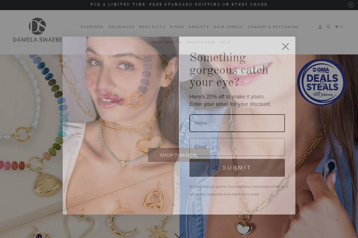 dsfjewels.com homepage screenshot