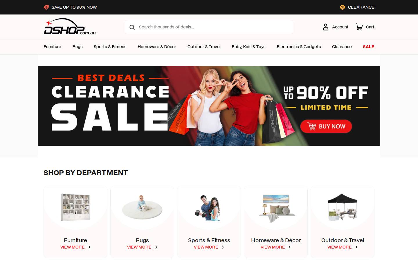 DSHOP homepage screenshot