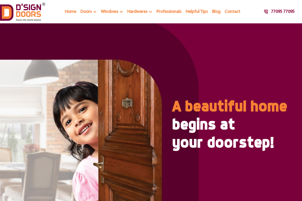 Dsign Doors homepage screenshot