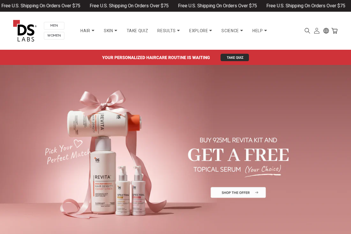 DS Laboratories homepage screenshot