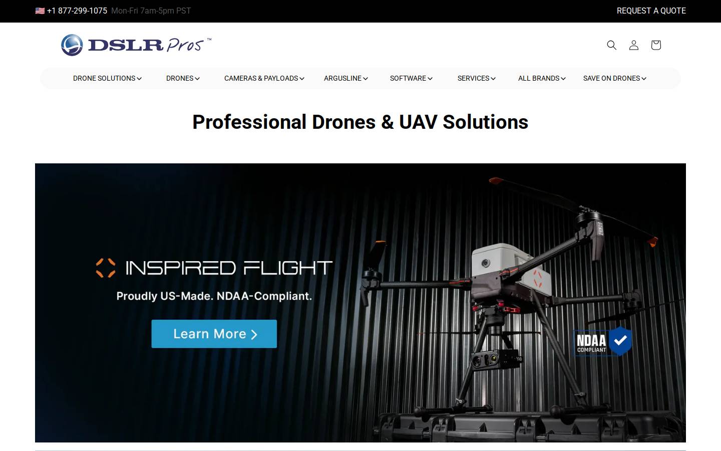 DSLRPros homepage screenshot