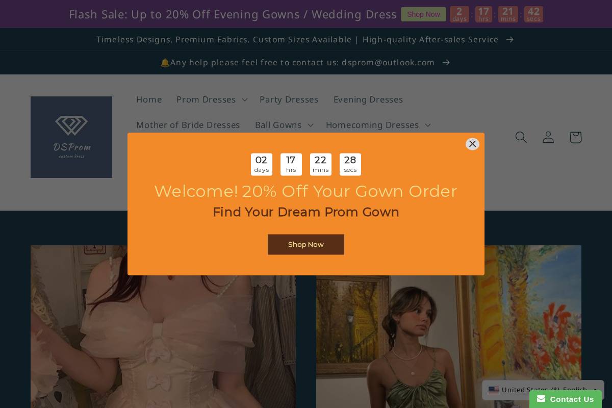 dsprom.com homepage screenshot