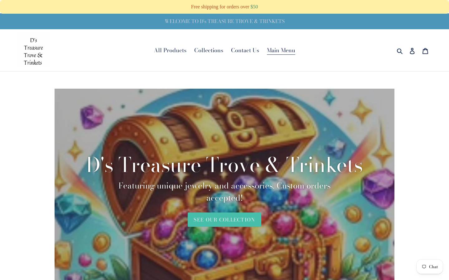 dstreasuretrove.com homepage screenshot