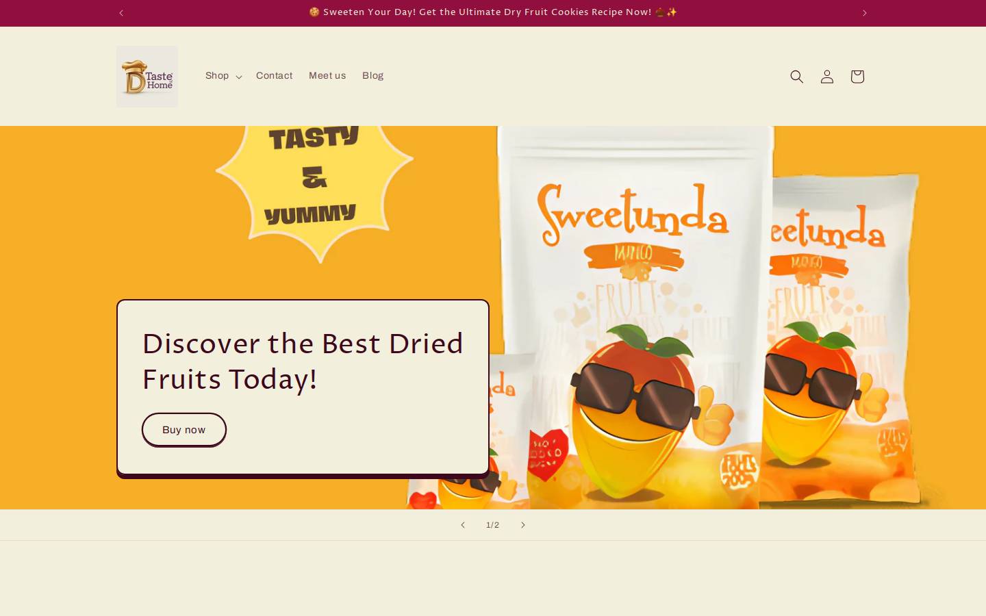dtasteofhome.com homepage screenshot