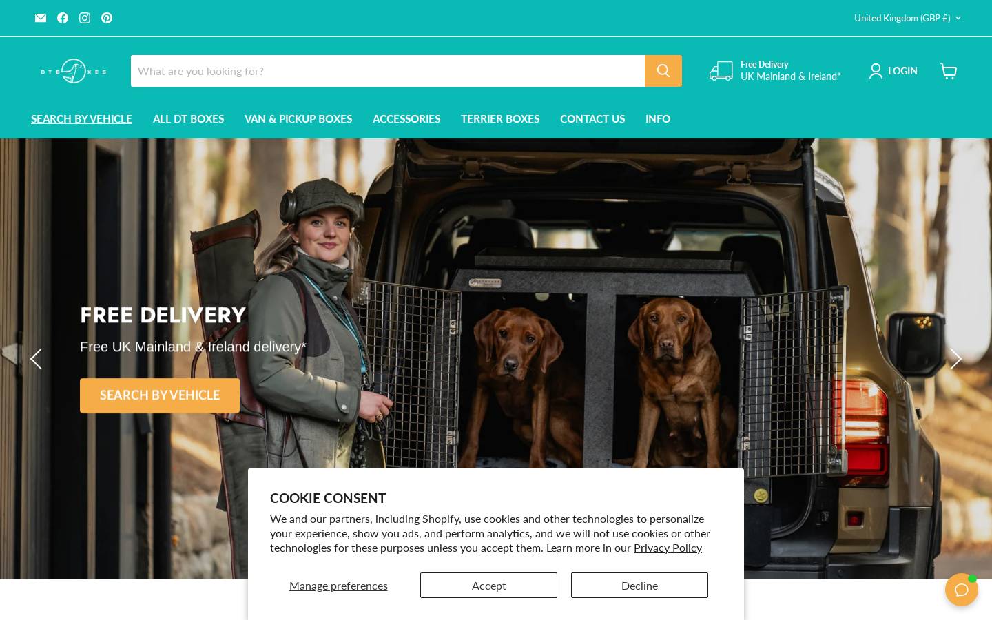 DT Boxes homepage screenshot