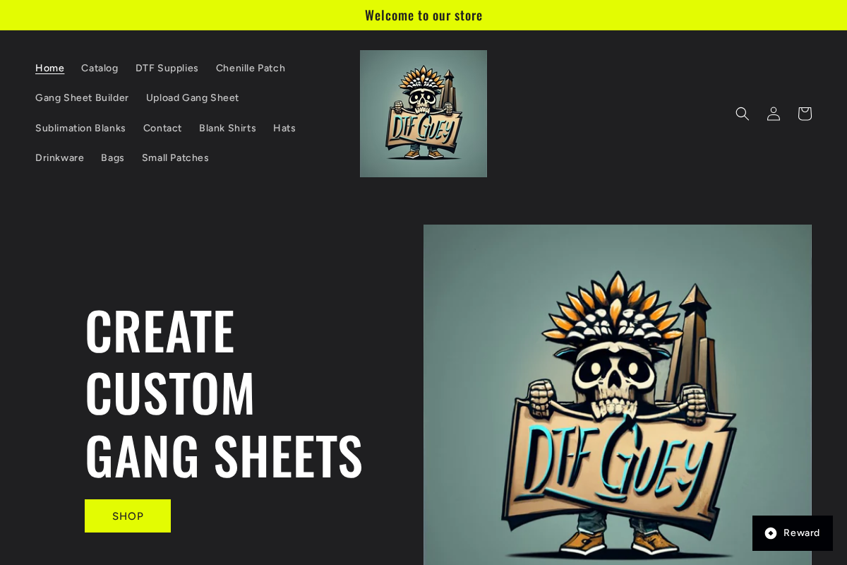 DTF Guey homepage screenshot