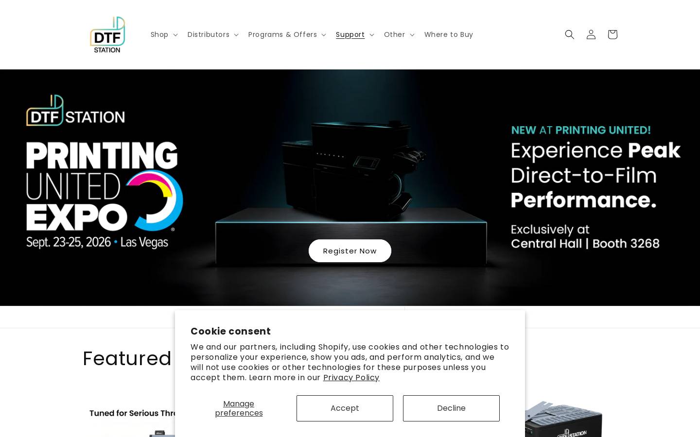 dtfstation.com homepage screenshot