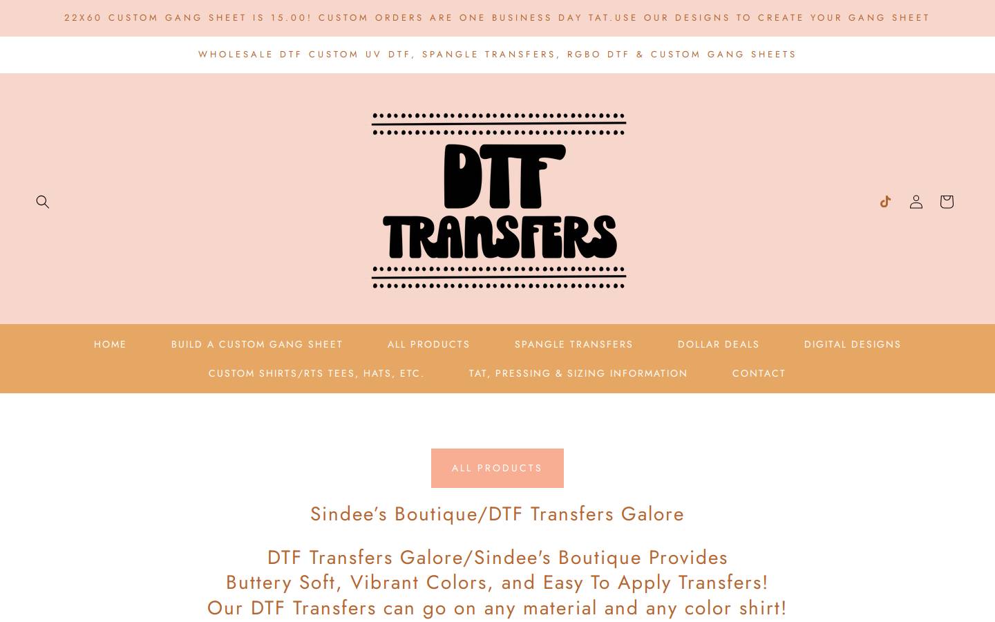 dtftransfersgalore.shop homepage screenshot