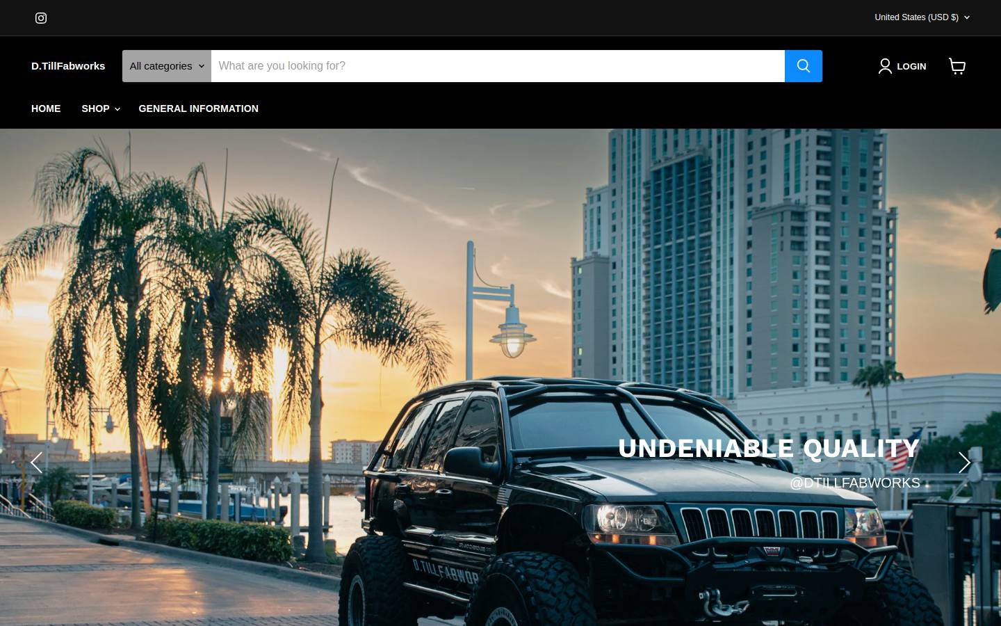 dtillfab.com homepage screenshot