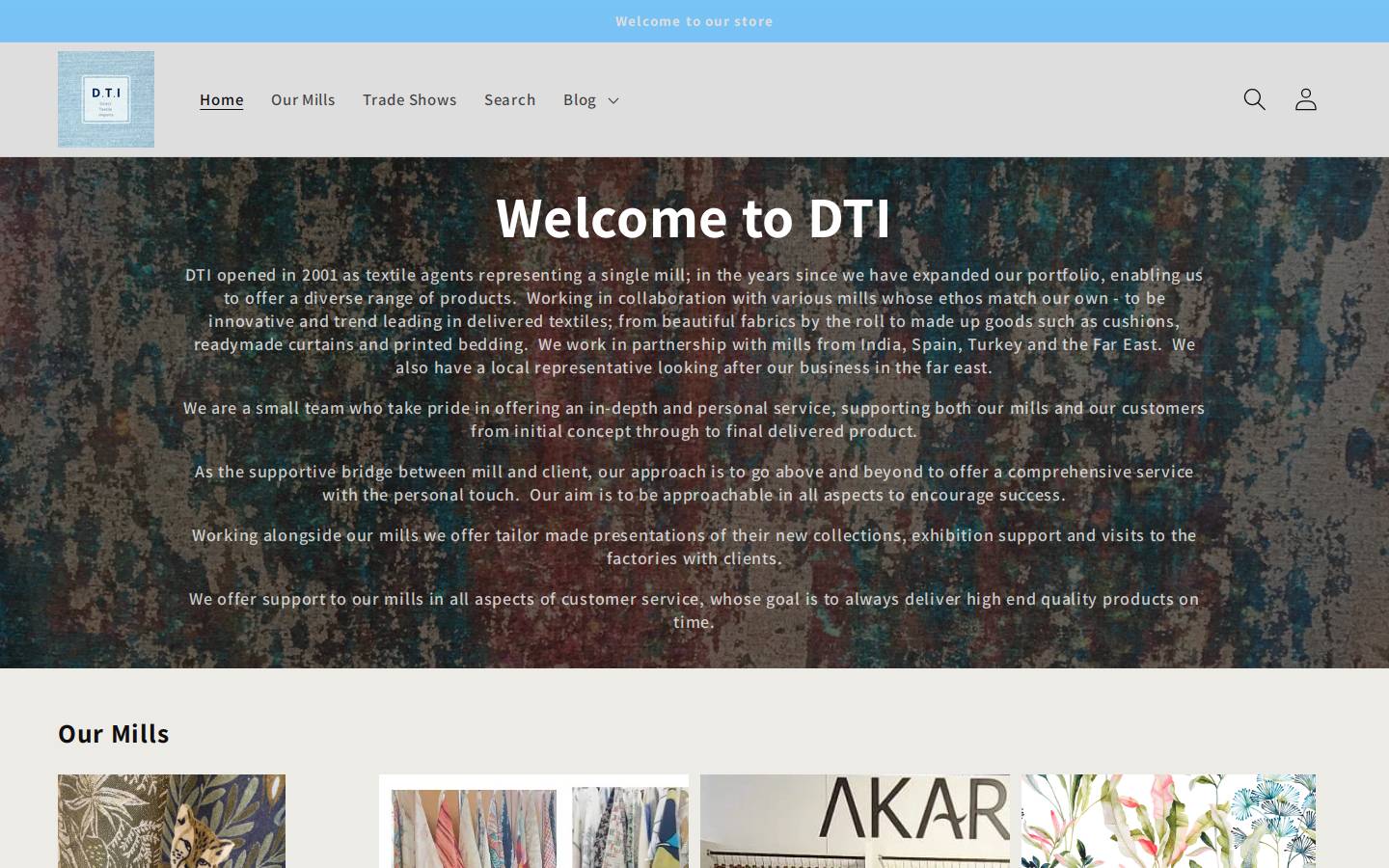 dtimports.com homepage screenshot