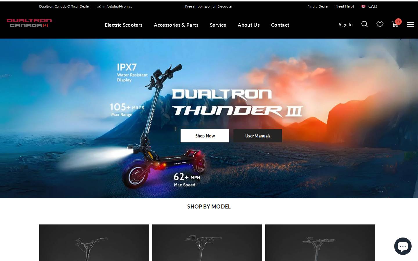 dual-tron.ca homepage screenshot
