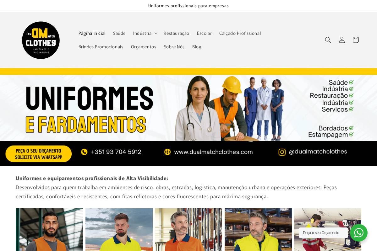 dualmatchclothes.com homepage screenshot