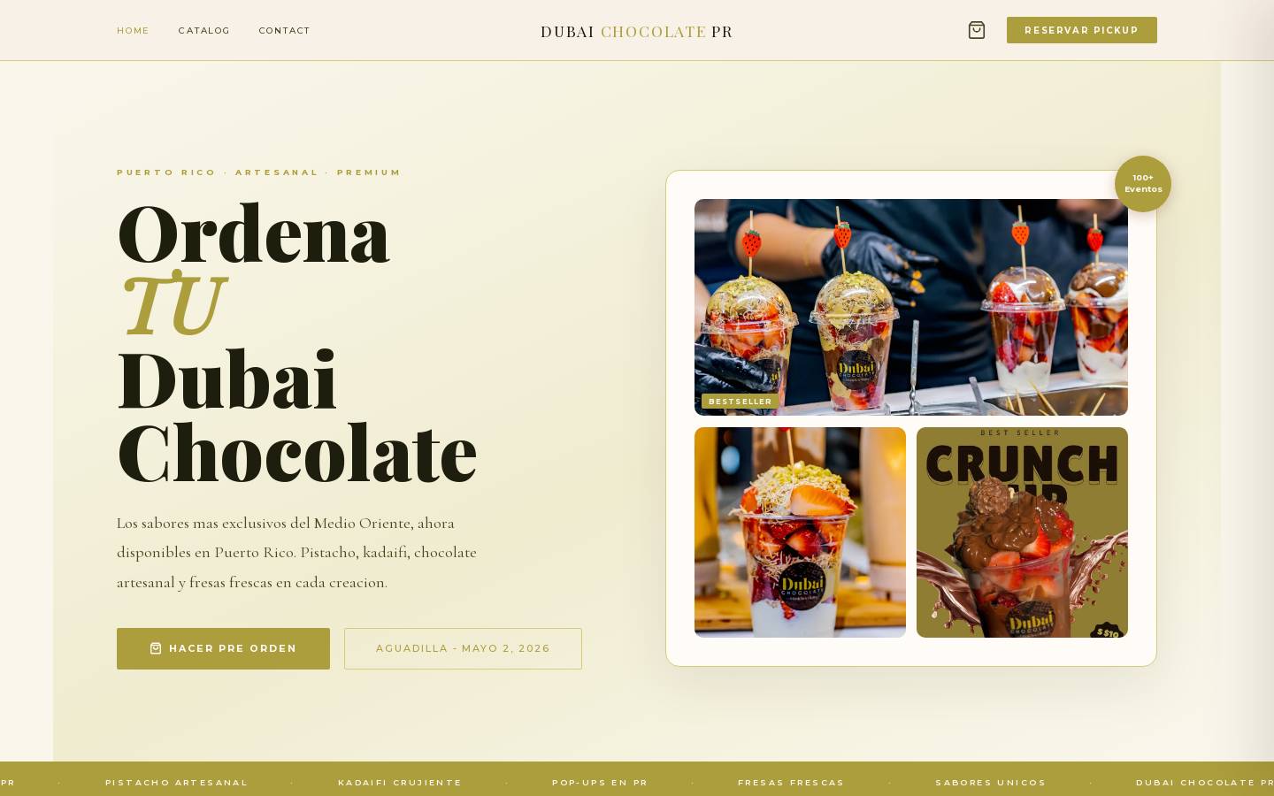 dubaichocolatepr.com homepage screenshot