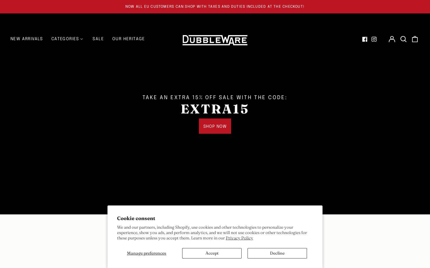 Dubbleware homepage screenshot