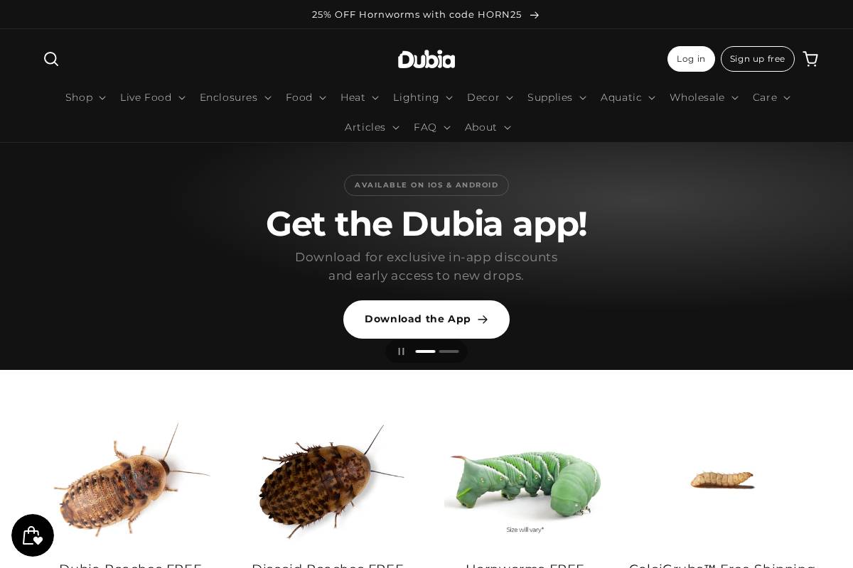 DubiaRoaches.com homepage screenshot