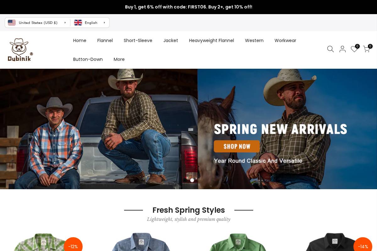 Dubinik homepage screenshot