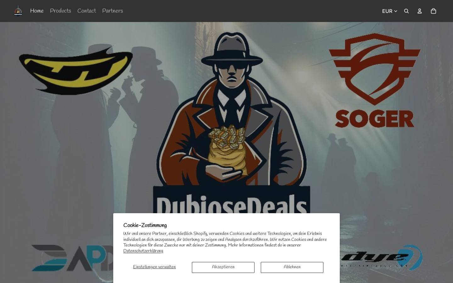 dubiosedeals.com homepage screenshot