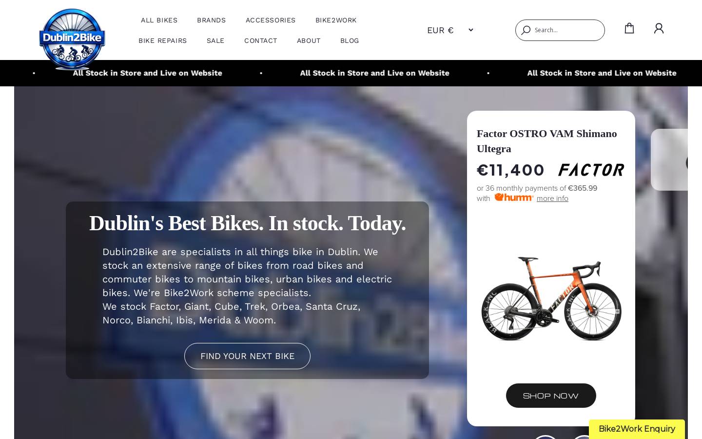 dublin2bike.ie homepage screenshot