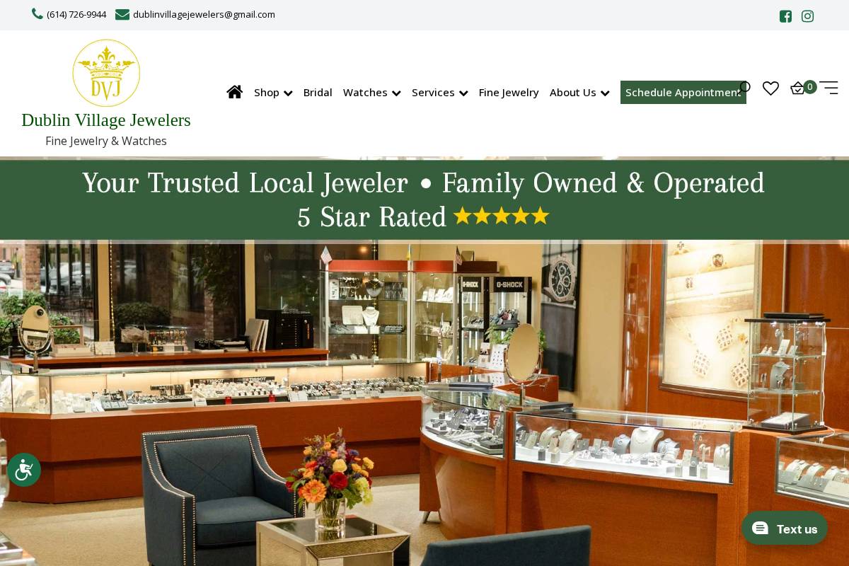 dublinvillagejewelers.com homepage screenshot