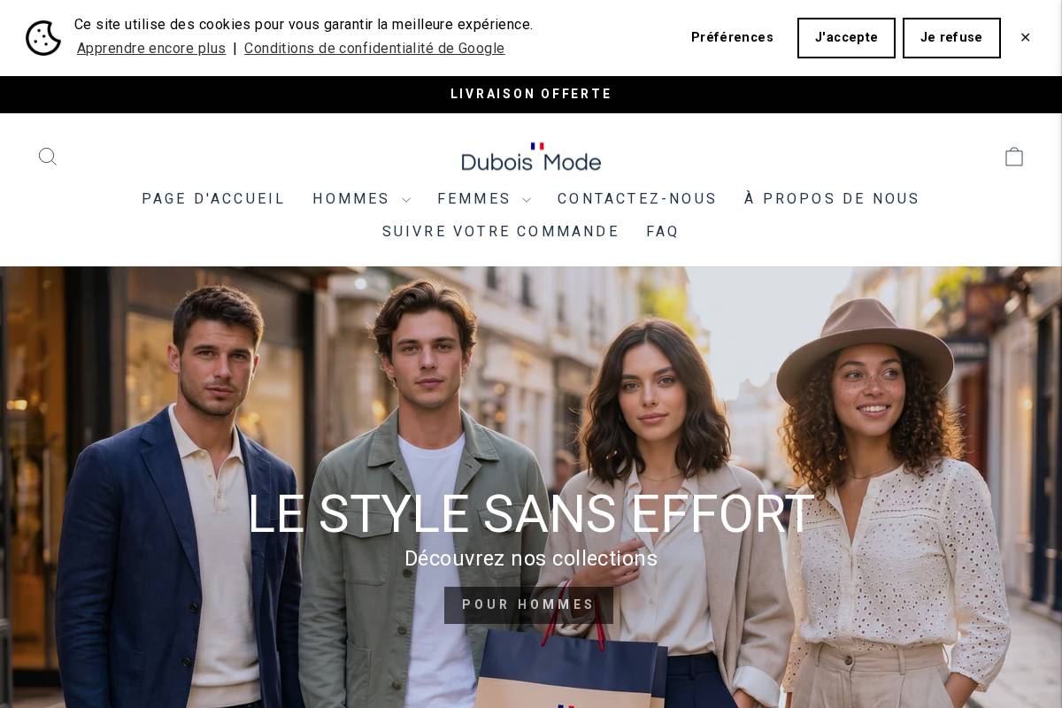 Duboismode homepage screenshot