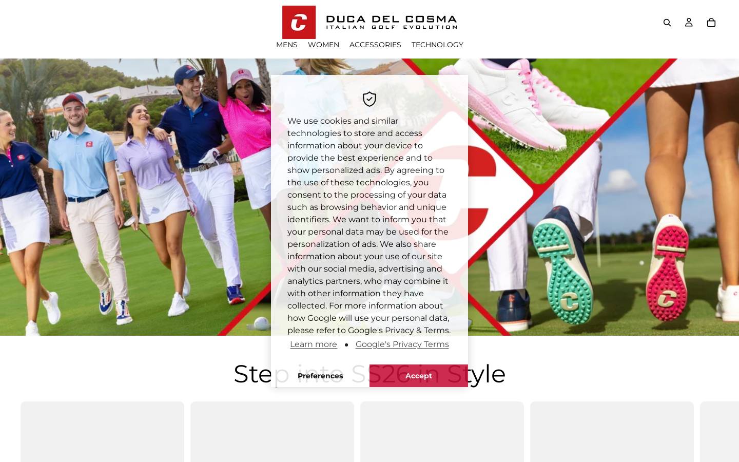 Duca del Cosma homepage screenshot