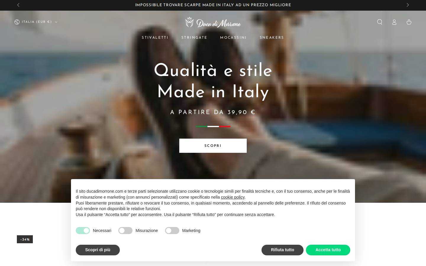 Duca di Morrone homepage screenshot