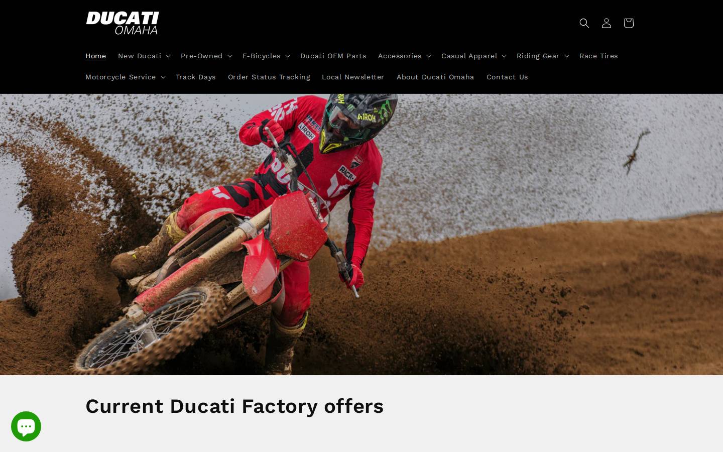 ducatiomaha.com homepage screenshot