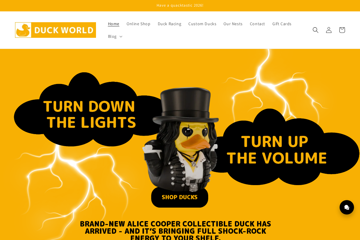 Duck World homepage screenshot
