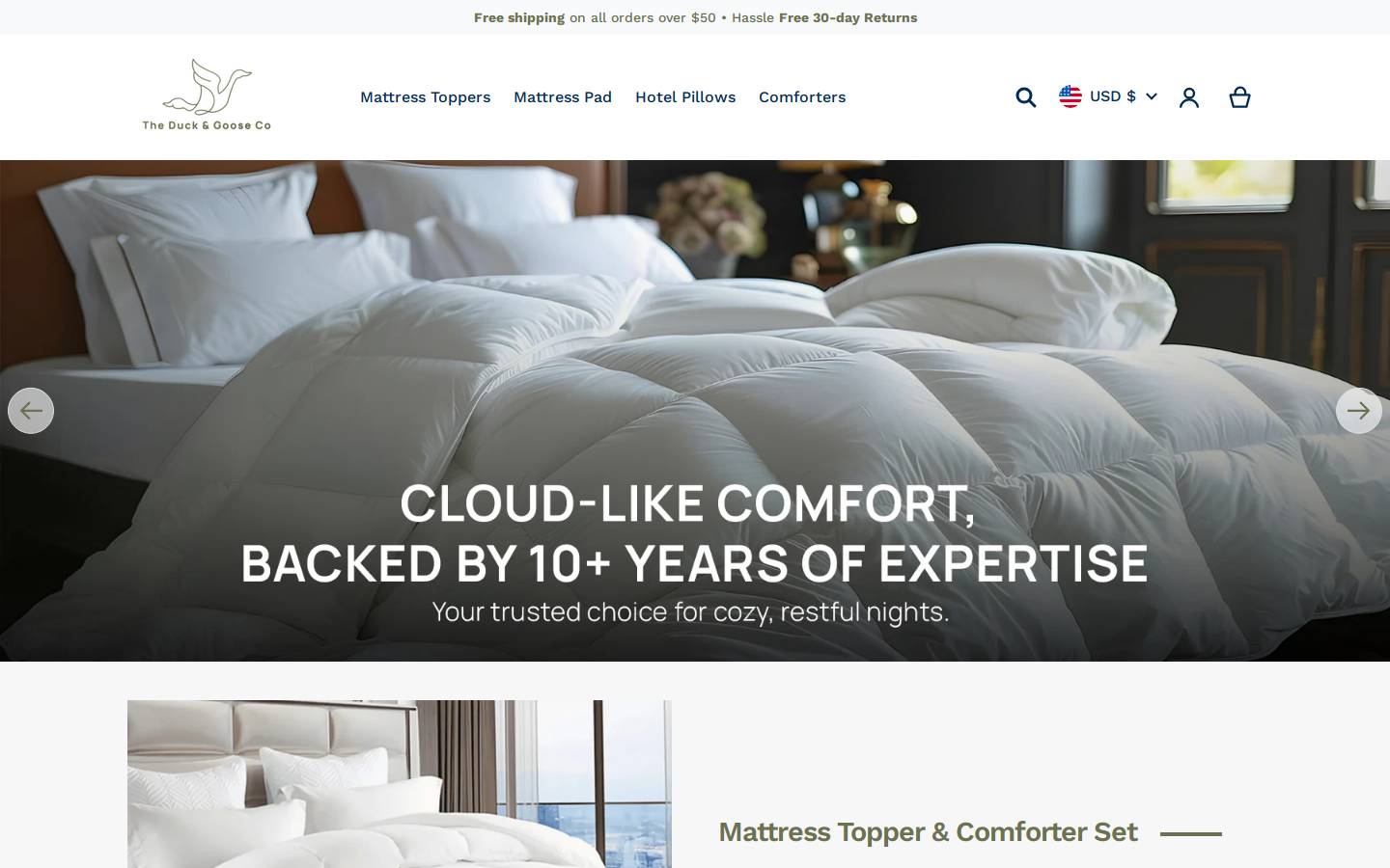 duckandgooseco.com homepage screenshot