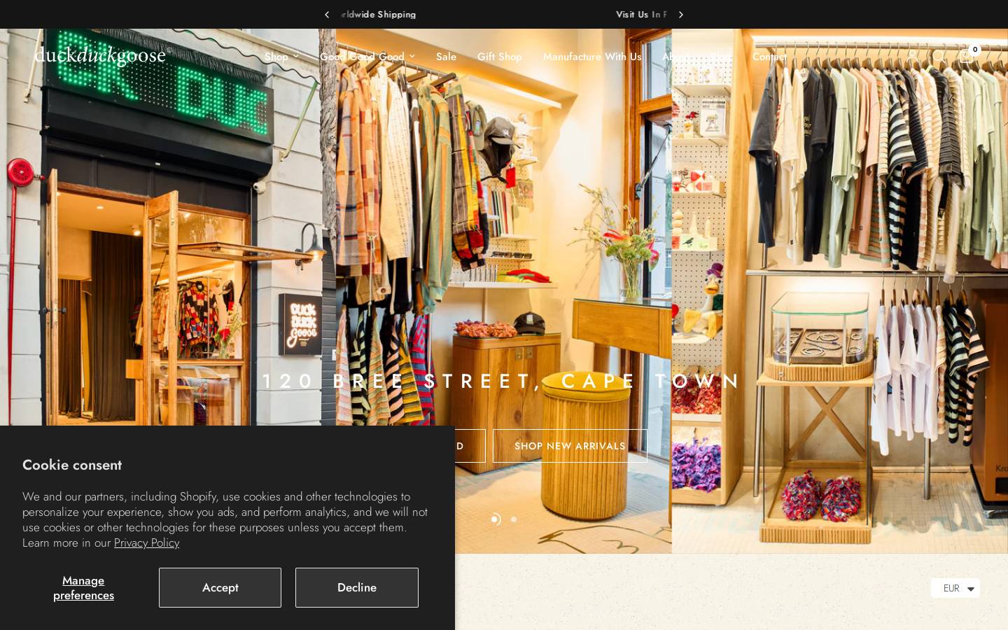 duckduckgoosestore.com homepage screenshot