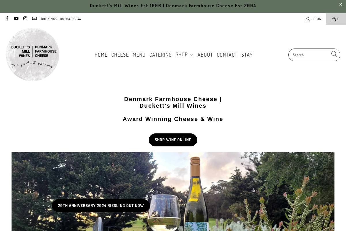 duckettsmillwines.com.au homepage screenshot