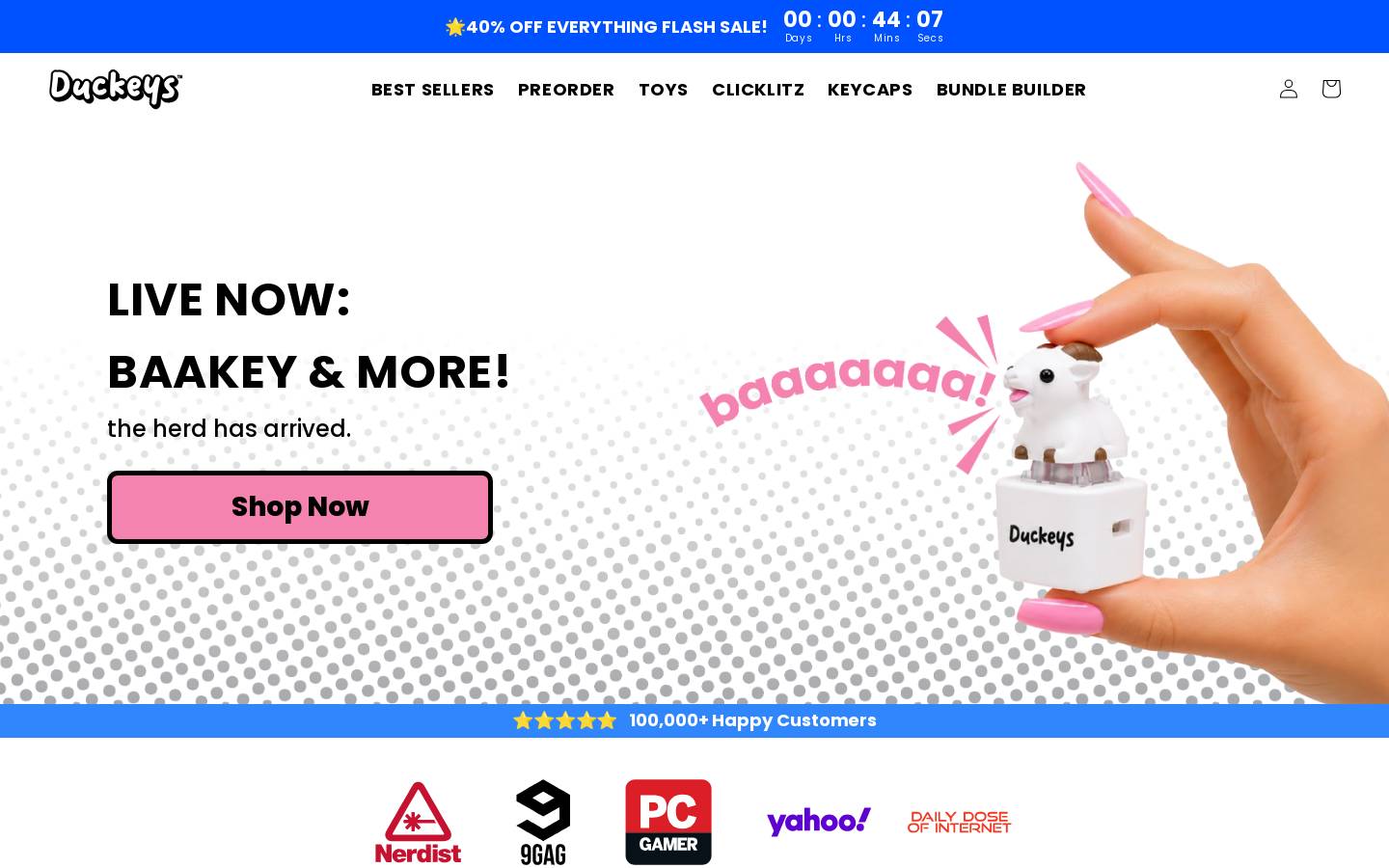 Duckeys homepage screenshot