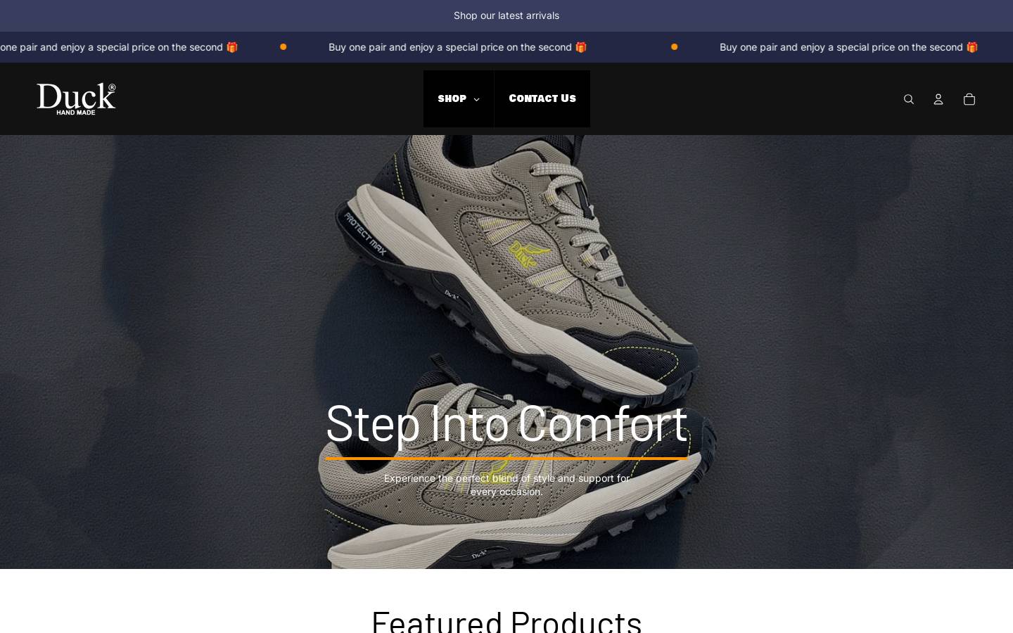 duckhandmade.com homepage screenshot