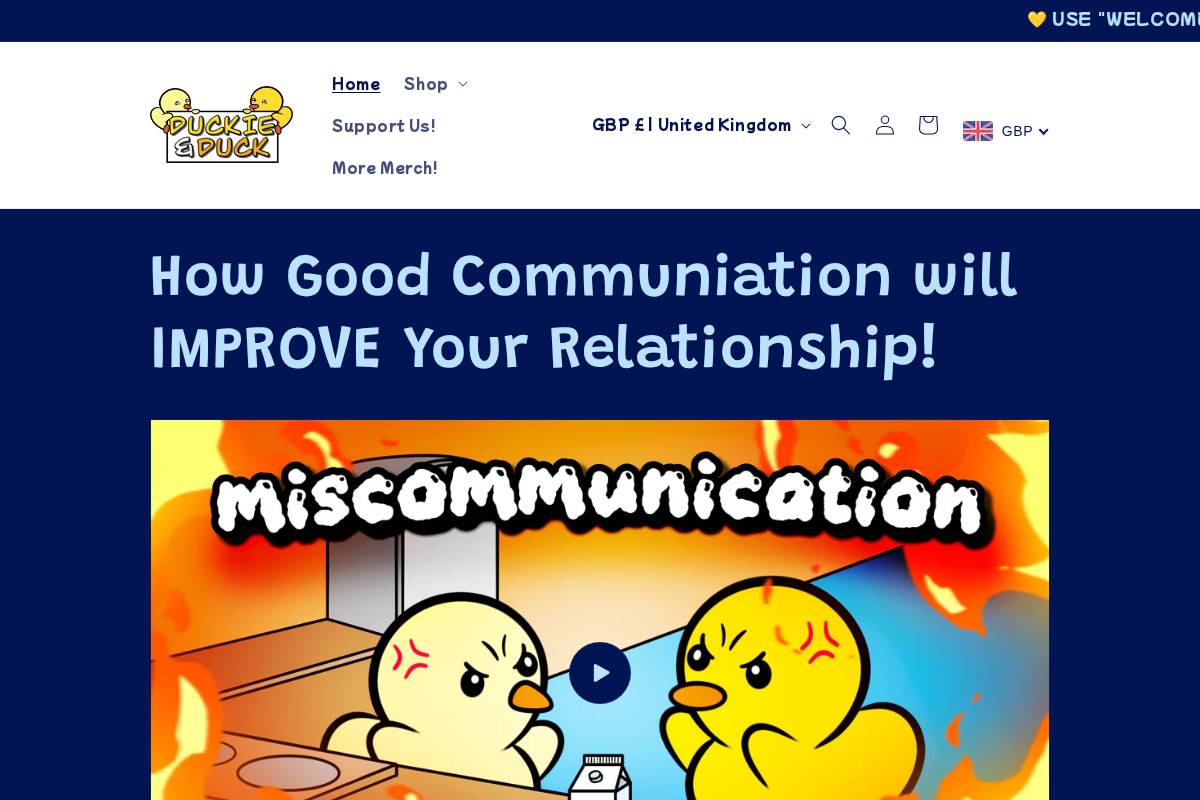 duckieandduck.com homepage screenshot