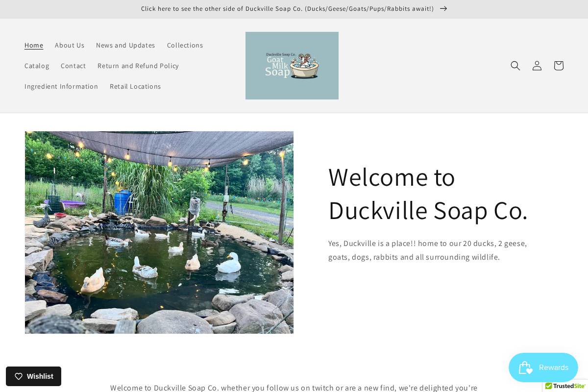 duckvillesoapco.com homepage screenshot