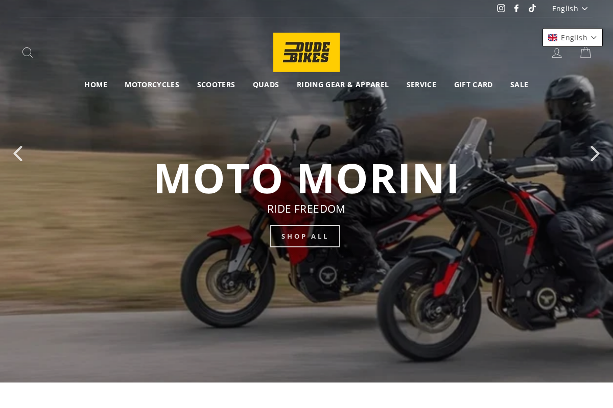 dude-bikes.com homepage screenshot