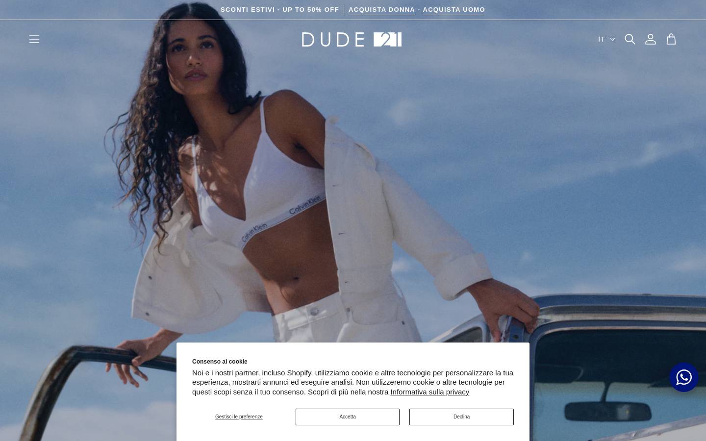 Dude21 homepage screenshot