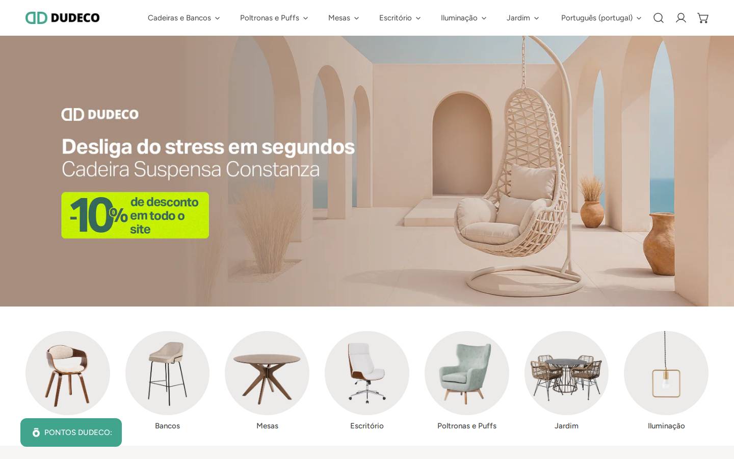 Dudeco homepage screenshot